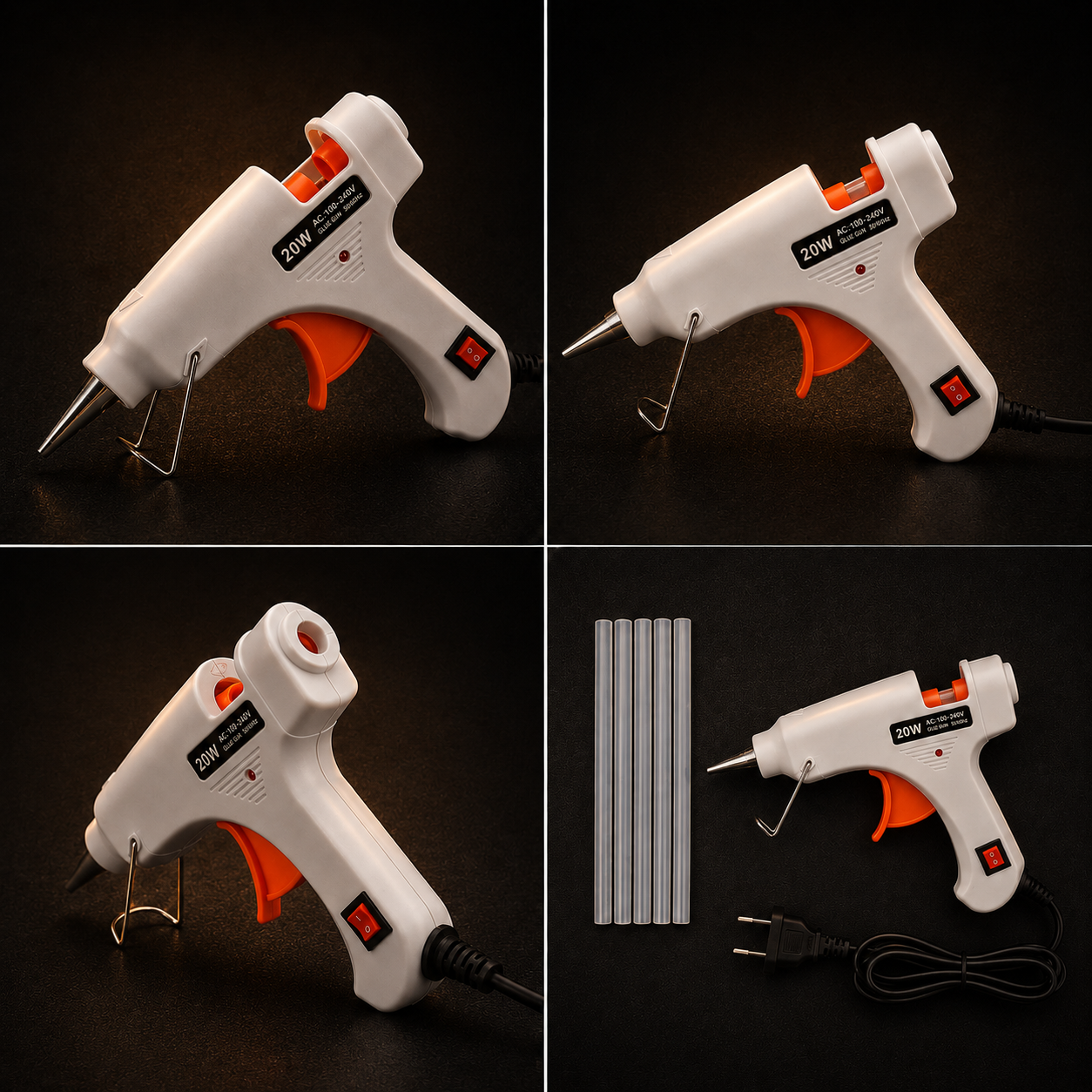 Pistolet à Colle Chaude Professionnel + 20 Bâtons de Colle